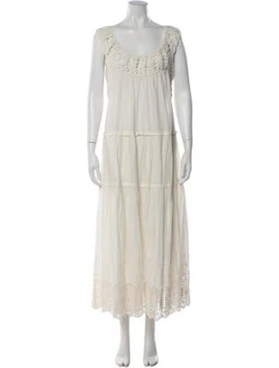 Pre-owned The Great Lace Pattern Long Dress W/ Tags In Neutrals
