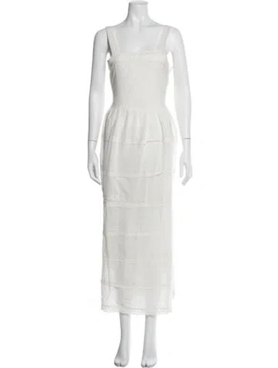 Pre-owned The Great Lace Pattern Long Dress W/ Tags In White
