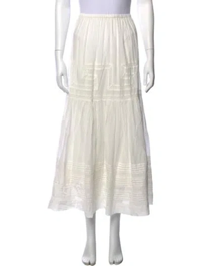 Pre-owned The Great Lace Pattern Long Skirt In Neutral