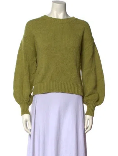 Pre-owned The Great Lambswool Crew Neck Sweater In Green