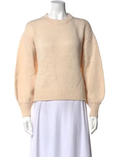 Pre-owned The Great Lambswool Crew Neck Sweater In Neutrals