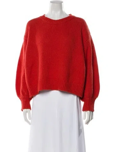Pre-owned The Great Lambswool Crew Neck Sweater In Orange