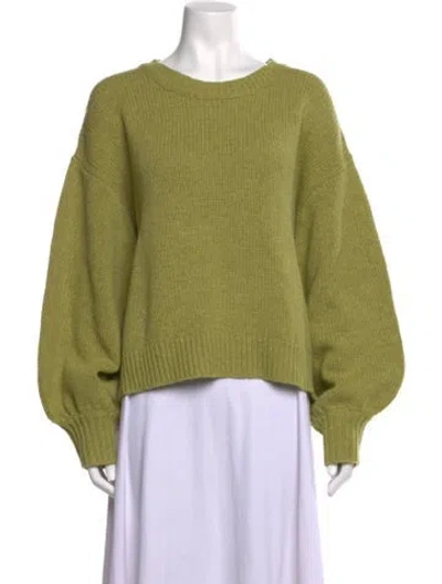 Pre-owned The Great Lambswool Crew Neck Sweater W/ Tags In Green