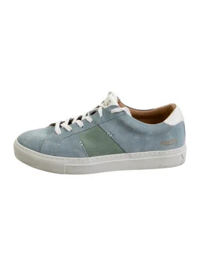 Pre-owned The Great Leather Colorblock Pattern Sneakers In Blue