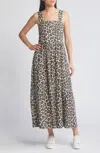 The Great Leopard Print Cotton Dress In Heritage Leopard In Animal Print