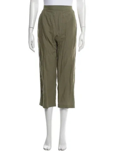 Pre-owned The Great Linen Wide Leg Pants In Green
