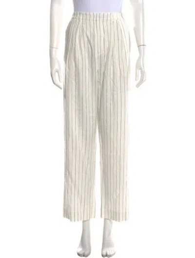 Pre-owned The Great Linen Wide Leg Pants In White