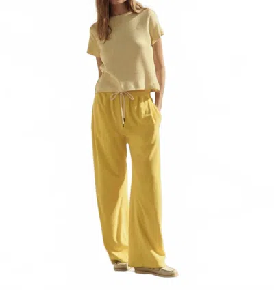 The Great Little Short Sleeve Tee In Soft Yellow Stripe