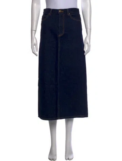 Pre-owned The Great Long Skirt In Blue