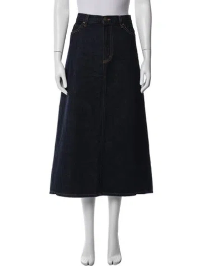Pre-owned The Great Long Skirt In Blue