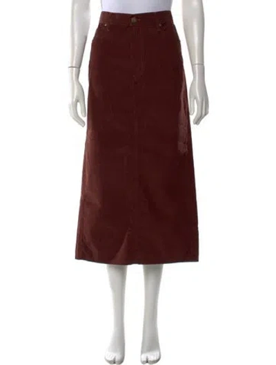 Pre-owned The Great Long Skirt In Burgundy