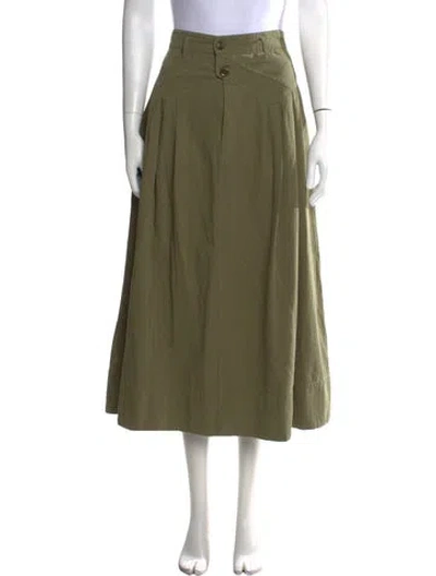 Pre-owned The Great Long Skirt In Green