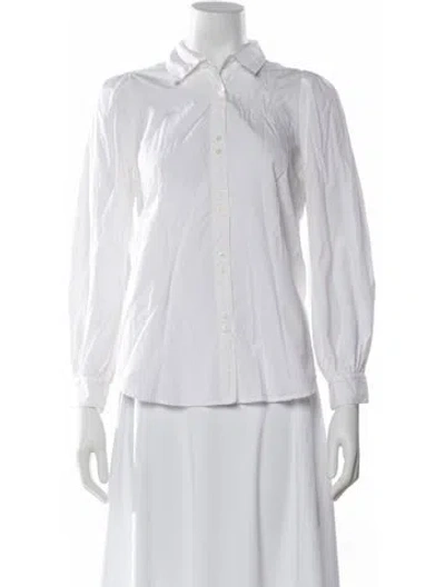 Pre-owned The Great Long Sleeve Blouse In White