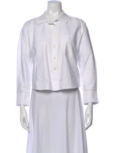Pre-owned The Great Long Sleeve Button-up Top In Neutral