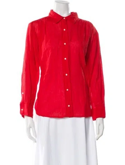 Pre-owned The Great Long Sleeve Button-up Top W/ Tags In Multi