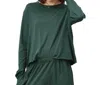 The Great Long Sleeve Crop Tee In Green Grove In Multi