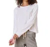 The Great The Teammate Cotton Sweatshirt In White