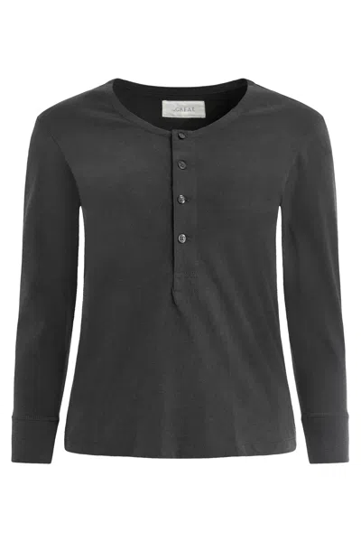 The Great Long Sleeve Stone Washed T-shirt In Black