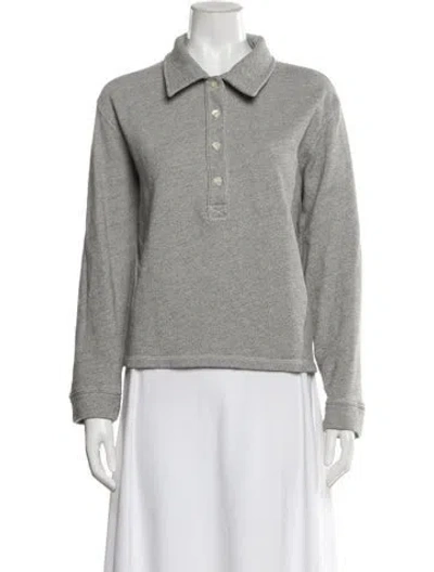 Pre-owned The Great Long Sleeve Sweatshirt In Gray