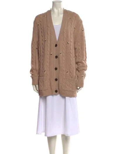 Pre-owned The Great Merino Wool V-neck Sweater In Neutrals