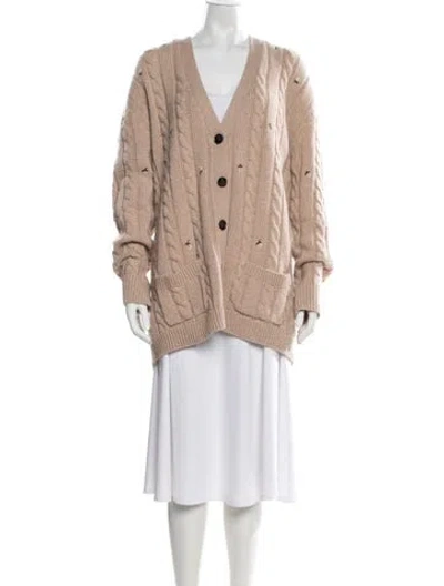Pre-owned The Great Merino Wool V-neck Sweater In Pink
