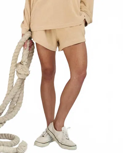 The Great Micro Terry Swing Short In Beige In Neutral