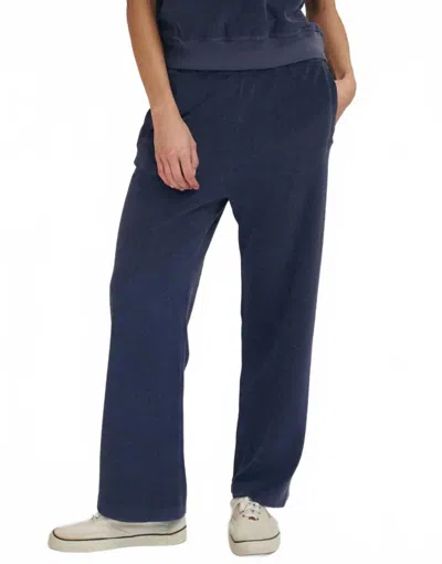 The Great Micro Terry Victory Straight Leg Sweatpants In Vintage Blue