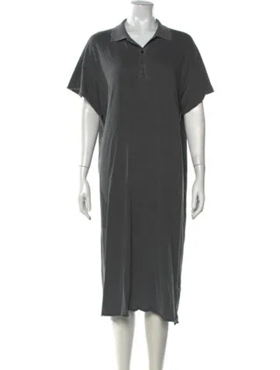 Pre-owned The Great Midi Length Dress In Gray