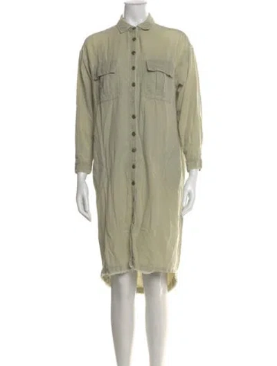 Pre-owned The Great Midi Length Dress In Green