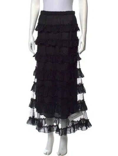Pre-owned The Great Midi Length Skirt In Black
