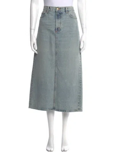 Pre-owned The Great Midi Length Skirt In Blue