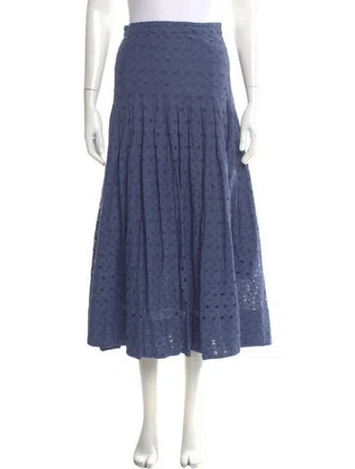 Pre-owned The Great Midi Length Skirt In Blue