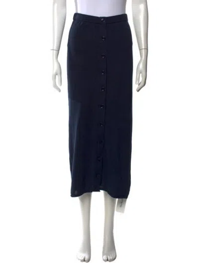 Pre-owned The Great Midi Length Skirt In Blue