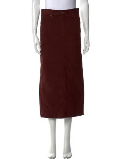 Pre-owned The Great Midi Length Skirt In Brown