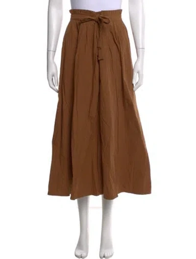Pre-owned The Great Midi Length Skirt In Brown