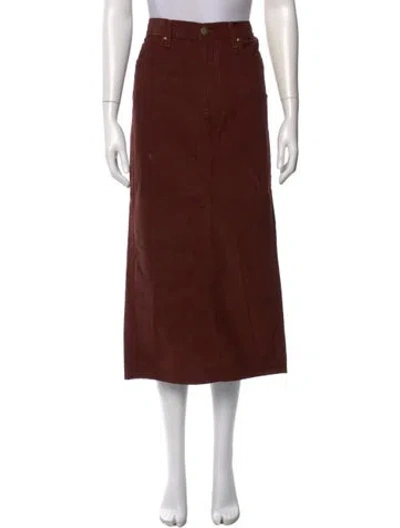 Pre-owned The Great Midi Length Skirt In Brown