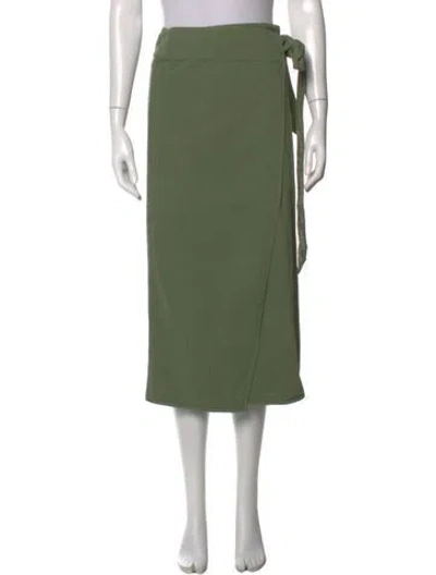 Pre-owned The Great Midi Length Skirt In Green