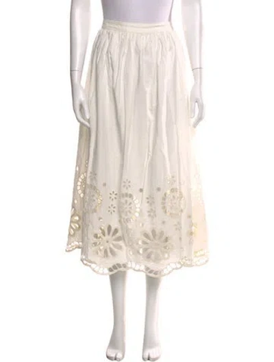 Pre-owned The Great Midi Length Skirt In Neutral