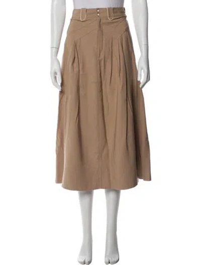 Pre-owned The Great Midi Length Skirt In Neutral