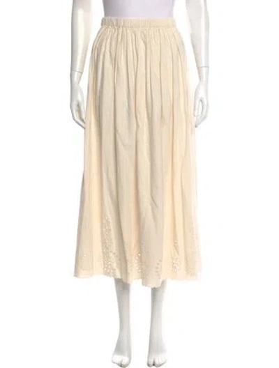 Pre-owned The Great Midi Length Skirt In Neutral