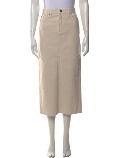 Pre-owned The Great Midi Length Skirt In Neutral