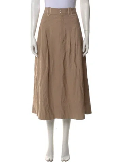 Pre-owned The Great Midi Length Skirt In Neutral