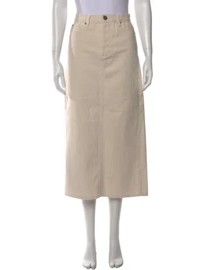 Pre-owned The Great Midi Length Skirt In Neutral