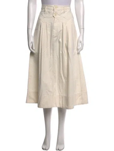 Pre-owned The Great Midi Length Skirt In Neutral
