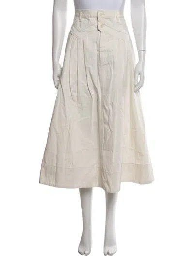 Pre-owned The Great Midi Length Skirt In Neutrals