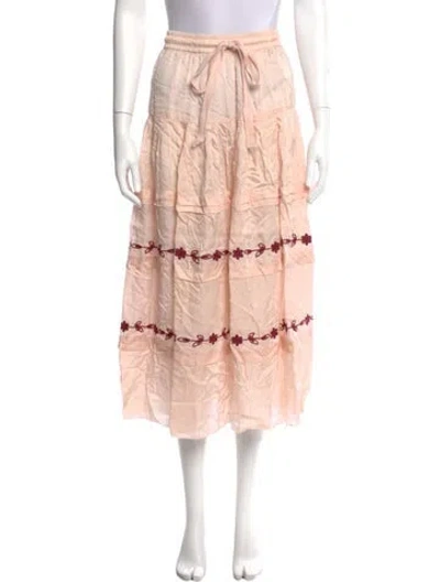 Pre-owned The Great Midi Length Skirt In Pink