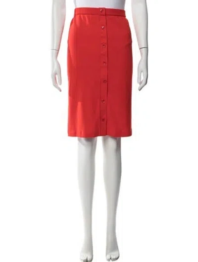 Pre-owned The Great Midi Length Skirt In Red