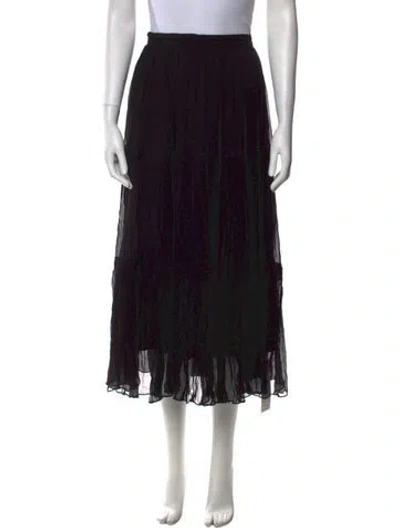 Pre-owned The Great Midi Length Skirt W/ Tags In Black