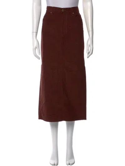 Pre-owned The Great Midi Length Skirt W/ Tags In Brown