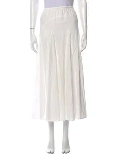 Pre-owned The Great Midi Length Skirt In White